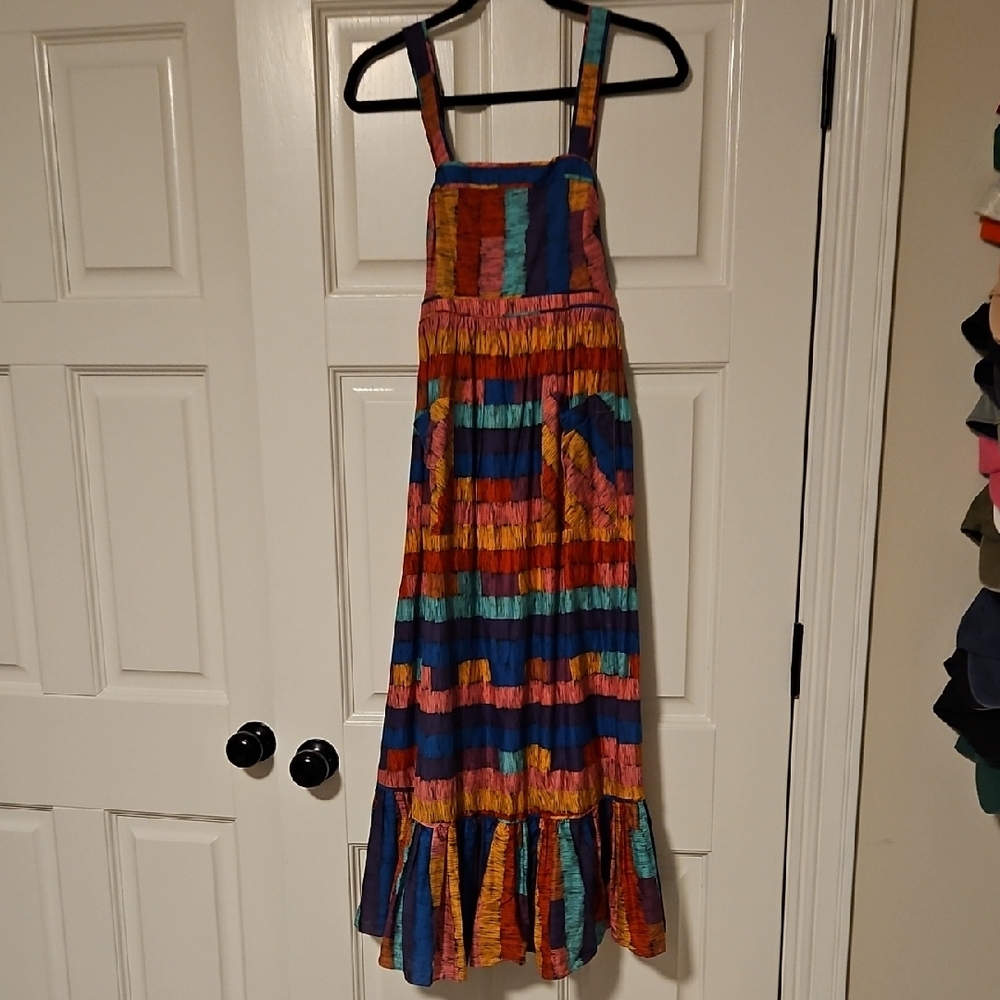 FARM Rio Multicolor Striped Maxi Dress
